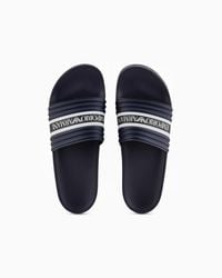 Emporio Armani - Tape Logo Sliders - Lyst