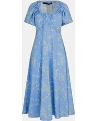 French Connection - Daniella Structured Seaming A Line Dress - Lyst