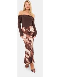 I Saw It First - Satin Bias Cut Maxi Skirt - Lyst