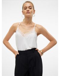 Vero Moda - Ana Lace Woven Cami Vest - Lyst