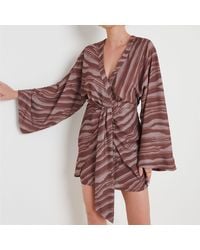 Pretty Lavish - P. Luise Drape Mini Dress - Lyst