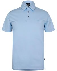 BOSS - Short Sleeve Polo Shirt With Logo Detail - Lyst