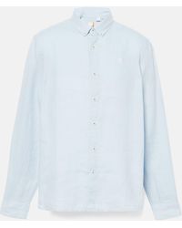 Timberland - Mill Brook Linen Leaf Long-Sleeve Plain Shirt - Lyst