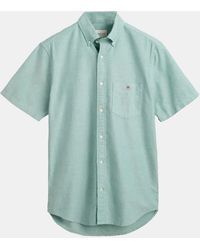 GANT - Regular-Fit Classic Short Sleeves Oxford Shirt - Lyst
