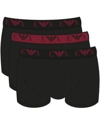 Emporio Armani - 3-Pack Logo Trunks - Lyst