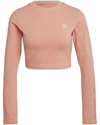 adidas Originals - Long-Sleeve Crop Top - Lyst