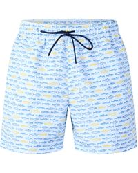 BOSS - Patterned Streamlined Swim Shorts - Lyst