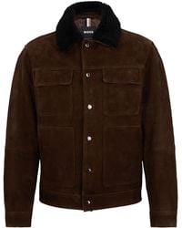 BOSS - Mahdi Shearling Jacket - Lyst