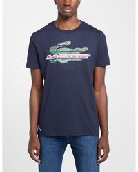 Lacoste - Sport Regular Fit Organic Cotton T-shirt - Lyst