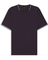 BOSS - Taul Striped Short-Sleeve Cotton T-Shirt - Lyst