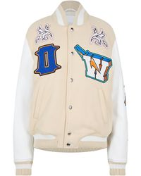 Off-White c/o Virgil Abloh - Mixed Colours Thunderbolt Varsity Bomber Jacket - Lyst