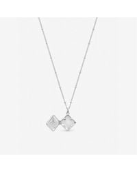 Inicio - Sterling Plated Clover Locket - Lyst