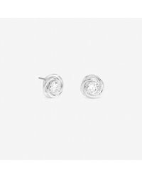 Jon Richard - Plated And Crystal Knot Earrings - Lyst