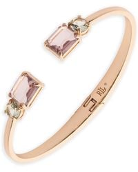 Ralph Lauren - Lauren Ralph Lauren & Blush Stone Open Cuff - Lyst