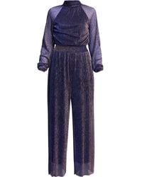 Gina Bacconi - Kylie Metallic Knit Jumpsuit - Lyst