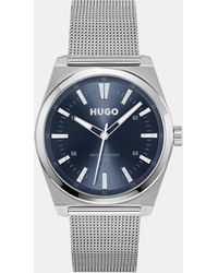 HUGO - Gents #Ark Leather Strap Watch - Lyst