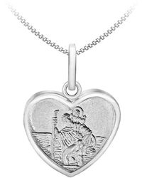 Be You - Sterling St Christopher's Heart Necklace - Lyst