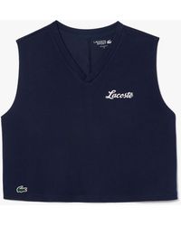 Lacoste - Ultra Dry Cotton Sport Crop Top - Lyst