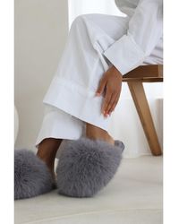 Where's That From - Where's Ultimate Fluffy Faux Fur Mule Slippers - Lyst