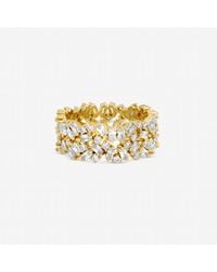 Jon Richard - Plated Scattered Stone Cubic Zirconia Ring - Lyst