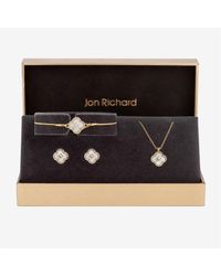 Jon Richard - Plated Crystal Clover Trio Set - Lyst