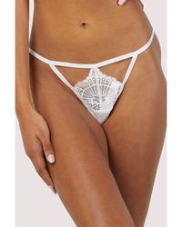 Wolf & Whistle - Carmen Lace Thong With Picot Trim - Lyst