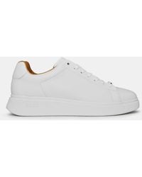 BOSS - Bulton Platform Leather Trainers - Lyst