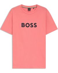 BOSS - Bodywear Short Sleeve T-Shirt With Logo Print Detail - Lyst