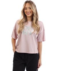 DKNY - Foil Logo Cropped T-Shirt - Lyst