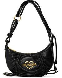 Love Moschino - Softy Bow Faux Leather Hobo Bag - Lyst
