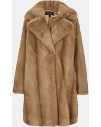 Donna Karan - Faux Fur Relaxed Fit Teddy Coat - Lyst
