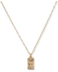 DKNY - Logo Jewel Pendant Necklace - Lyst