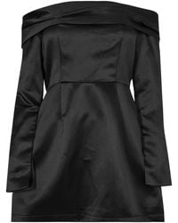 Odd Muse - Satin Bardot Mini Dress - Lyst