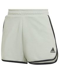 adidas - French Terry High-rise Shorts In Green - Lyst