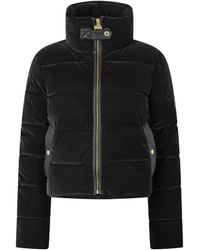 Barbour - Halina Faux Velvet Cropped Puffer Jacket - Lyst