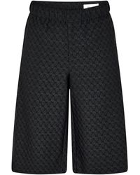 McQueen - Skull Jacquard Bermuda Shorts - Lyst
