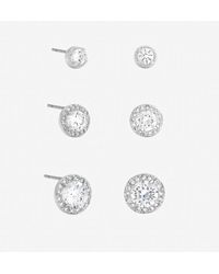 Jon Richard - Plated Crystal Halo Earrings - Lyst