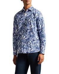 Ted Baker - Uldale Paisley Shirt - Lyst
