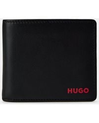 HUGO - Subway Leather Bi-Fold Card Wallet - Lyst