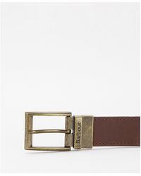Barbour - Reversible Tartan Leather Belt - Lyst