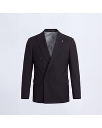 Twisted Tailor - Syrah Double-Breasted Wool Relaxed-Fit Suit Jacket - Lyst