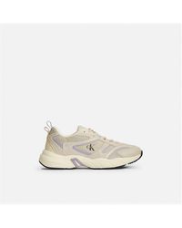 Calvin Klein - Retro Tennis Suede And Mesh Trainers - Lyst