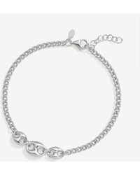 Simply Silver - Sterling 925 Polished Link Bracelet - Lyst