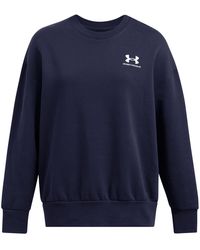 Under Armour - Essential Fleece Crew Sweatshirt - Lyst