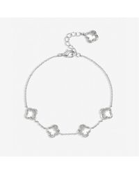 Inicio - Sterling Clover Bracelet - Lyst