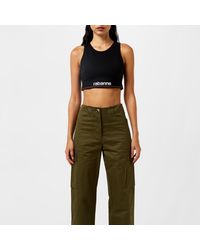 Rabanne - Paco Logo Crop Vest Ld42 - Lyst
