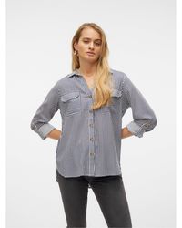Vero Moda - Long-Sleeve Plain Shirt - Lyst