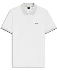 BOSS - Chip Paddy Cotton Short-Sleeve Polo Shirt - Lyst