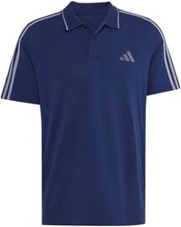 adidas - Essentials Cotton 3-Stripes Polo Shirt - Lyst