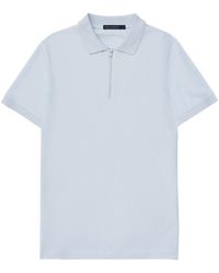 French Connection - Zip Up Pique Polo Shirt - Lyst